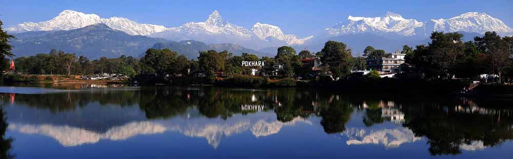 Breathtaking views of the Annapurna mountain range and the iconic Machhapuchhre (Fishtail Mountain)