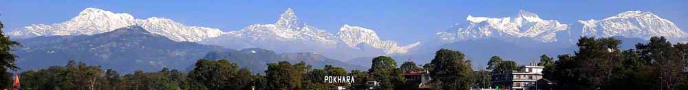 Annapurna range from Fewa Lake